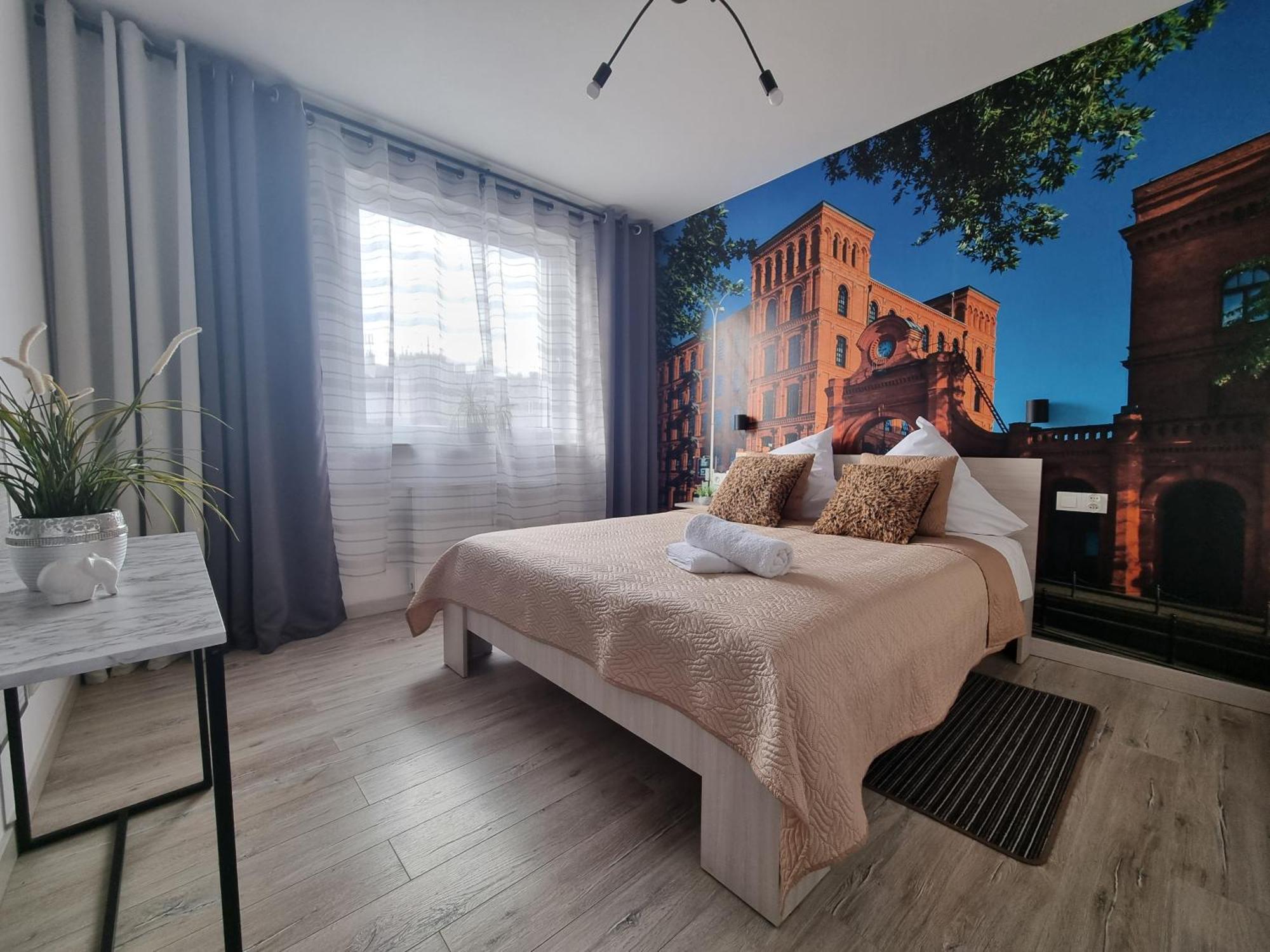Q Apart Grand - Klimatyzowane 3 Pokojowe Apartamenty Przy Manufakturze Z Garazem Gratis, Fv Łódź Esterno foto